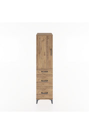 Hyperion Dolap 2 Raflı 3 Çekmeceli Tek Kapaklı 44x44x182 Çam-Çam