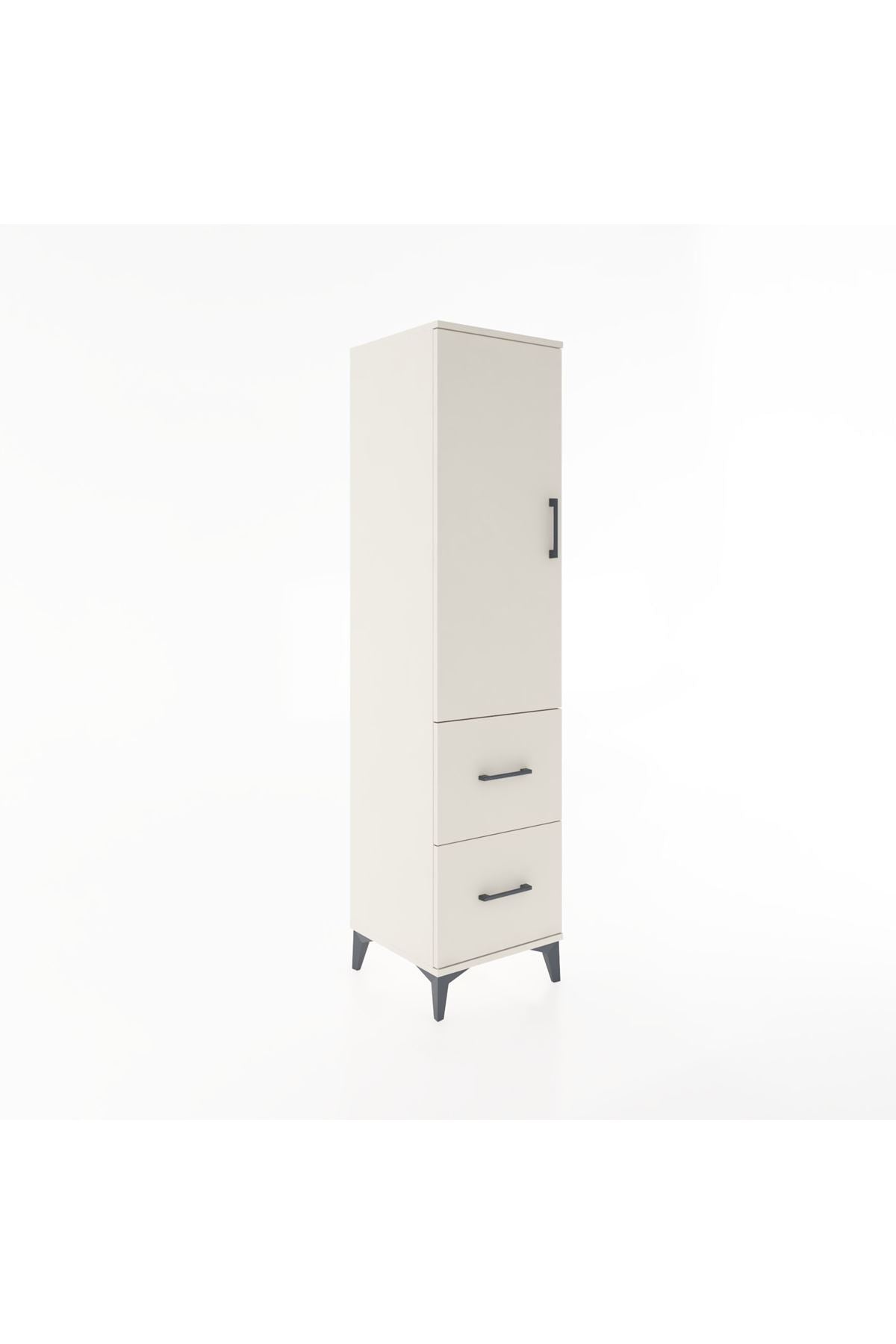 Hyperion Dolap 3 Raflı 2 Çekmeceli Tek Kapaklı 44x44x182 Aytaşı-Aytaşı