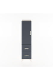 Hyperion Dolap 3 Raflı 2 Çekmeceli Tek Kapaklı 44x44x182 Aytaşı-Antrasit