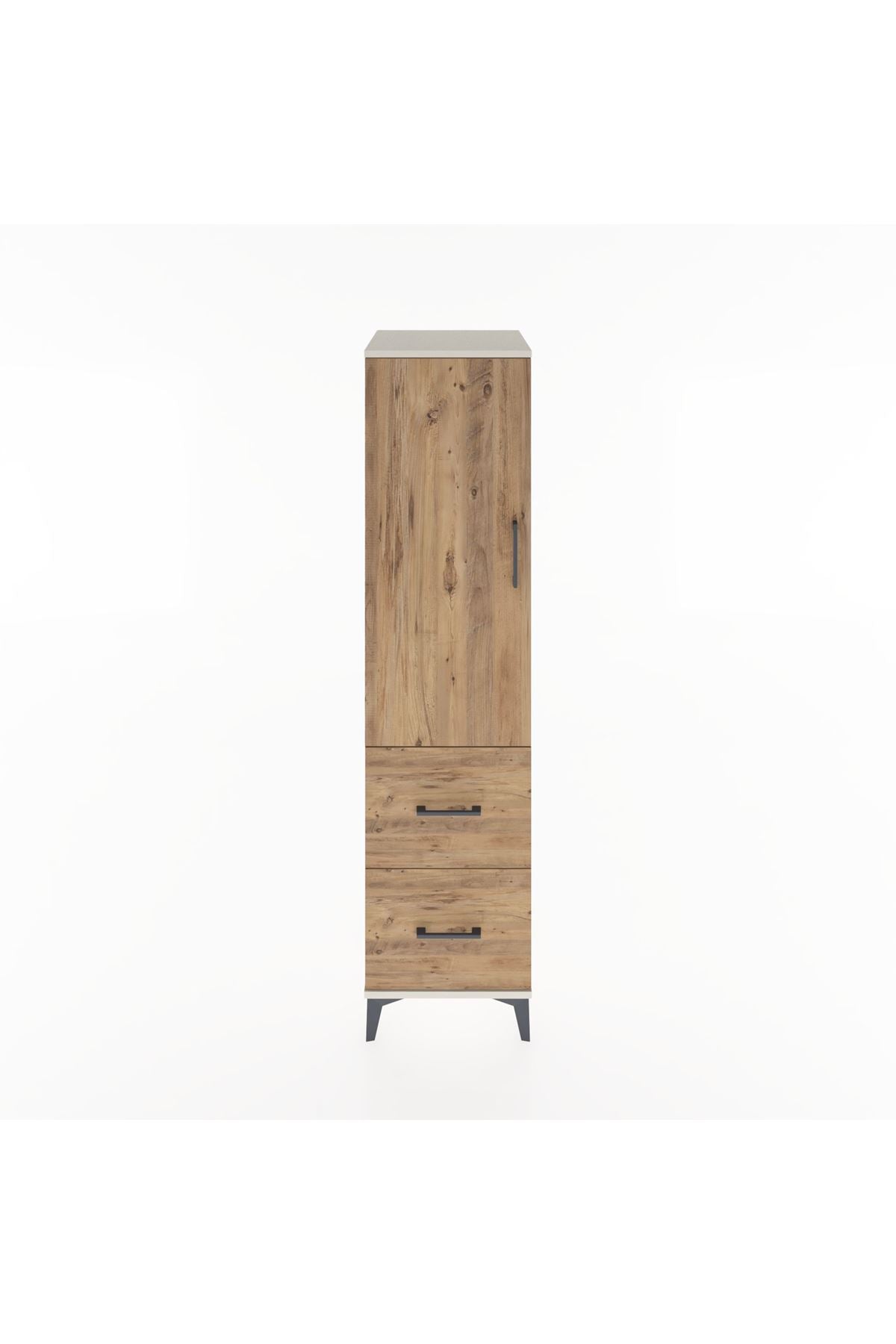 Hyperion Dolap 3 Raflı 2 Çekmeceli Tek Kapaklı 44x44x182 Aytaşı-Çam