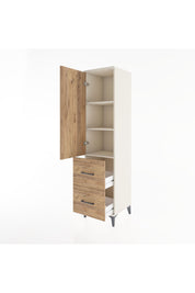 Hyperion Dolap 3 Raflı 2 Çekmeceli Tek Kapaklı 44x44x182 Aytaşı-Çam