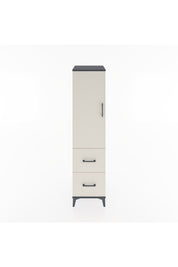 Hyperion Dolap 3 Raflı 2 Çekmeceli Tek Kapaklı 44x44x182 Antrasit-Aytaşı