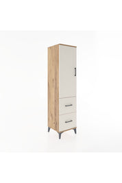 Hyperion Dolap 3 Raflı 2 Çekmeceli Tek Kapaklı 44x44x182 Çam-Aytaşı