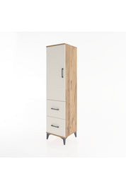Hyperion Dolap 3 Raflı 2 Çekmeceli Tek Kapaklı 44x44x182 Çam-Aytaşı