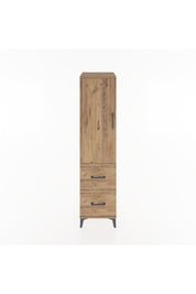 Hyperion Dolap 3 Raflı 2 Çekmeceli Tek Kapaklı 44x44x182 Çam-Çam