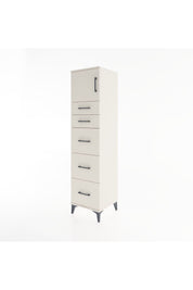 Hyperion Dolap Tek Raflı 5 Çekmeceli Tek Kapaklı 44x44x182 Aytaşı-Aytaşı
