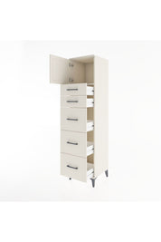 Hyperion Dolap Tek Raflı 5 Çekmeceli Tek Kapaklı 44x44x182 Aytaşı-Aytaşı