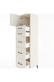 Hyperion Dolap Tek Raflı 5 Çekmeceli Tek Kapaklı 44x44x182 Aytaşı-Aytaşı