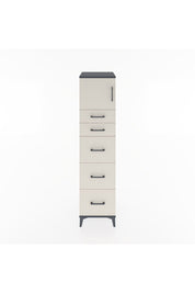 Hyperion Dolap Tek Raflı 5 Çekmeceli Tek Kapaklı 44x44x182 Antrasit-Aytaşı