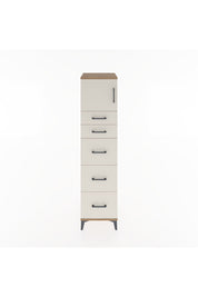 Hyperion Dolap Tek Raflı 5 Çekmeceli Tek Kapaklı 44x44x182 Çam-Aytaşı