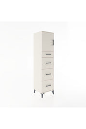 Hyperion Dolap Tek Raflı 4 Çekmeceli Tek Kapaklı 44x44x182 Aytaşı-Aytaşı