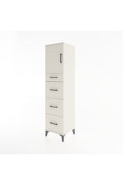Hyperion Dolap Tek Raflı 4 Çekmeceli Tek Kapaklı 44x44x182 Aytaşı-Aytaşı