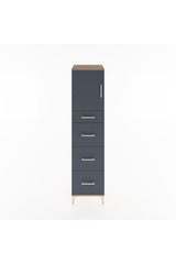 Hyperion Dolap Tek Raflı 4 Çekmeceli Tek Kapaklı 44x44x182