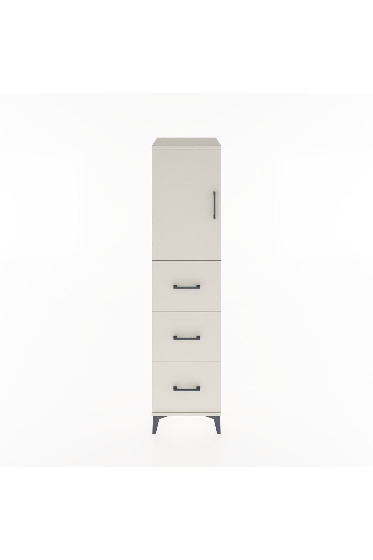 Hyperion Dolap 2 Raflı 3 Çekmeceli Tek Kapaklı 44x44x182 Aytaşı-Aytaşı