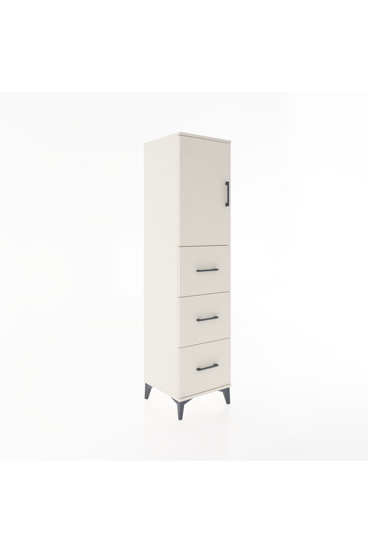 Hyperion Dolap 2 Raflı 3 Çekmeceli Tek Kapaklı 44x44x182 Aytaşı-Aytaşı