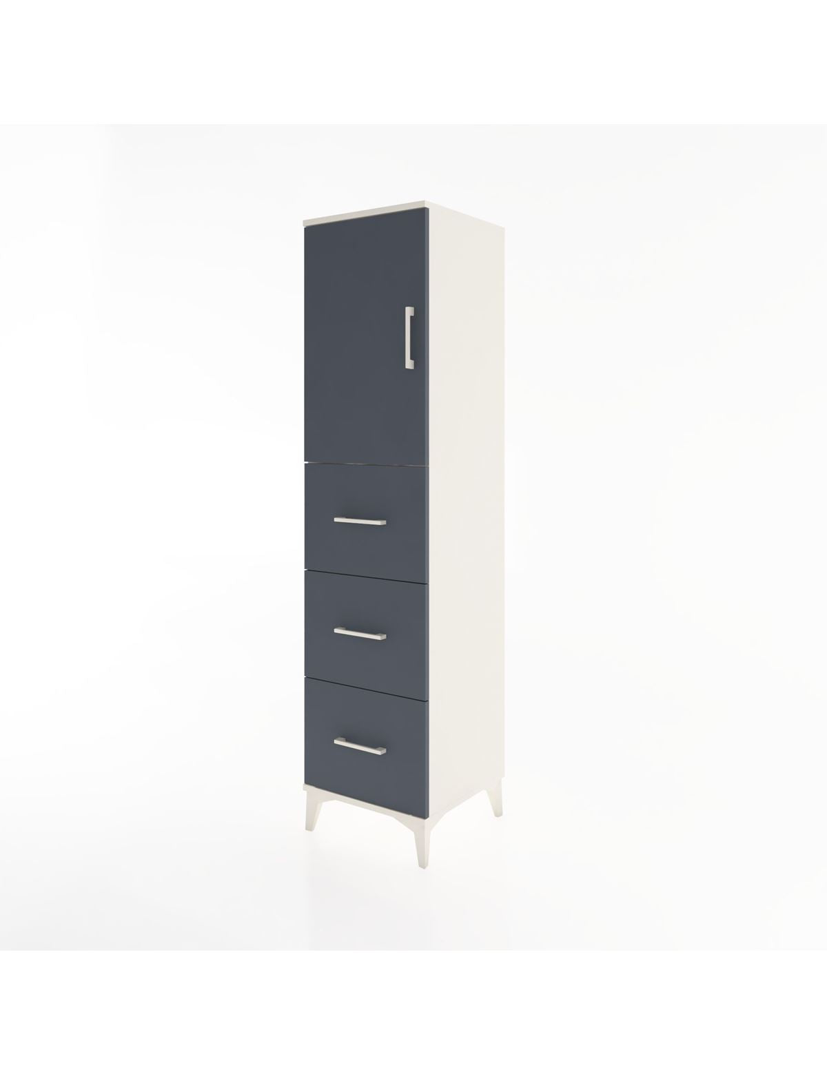 Hyperion Dolap 2 Raflı 3 Çekmeceli Tek Kapaklı 44x44x182 - S55M024V2B