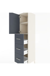 Hyperion Dolap 2 Raflı 3 Çekmeceli Tek Kapaklı 44x44x182 Aytaşı-Antrasit