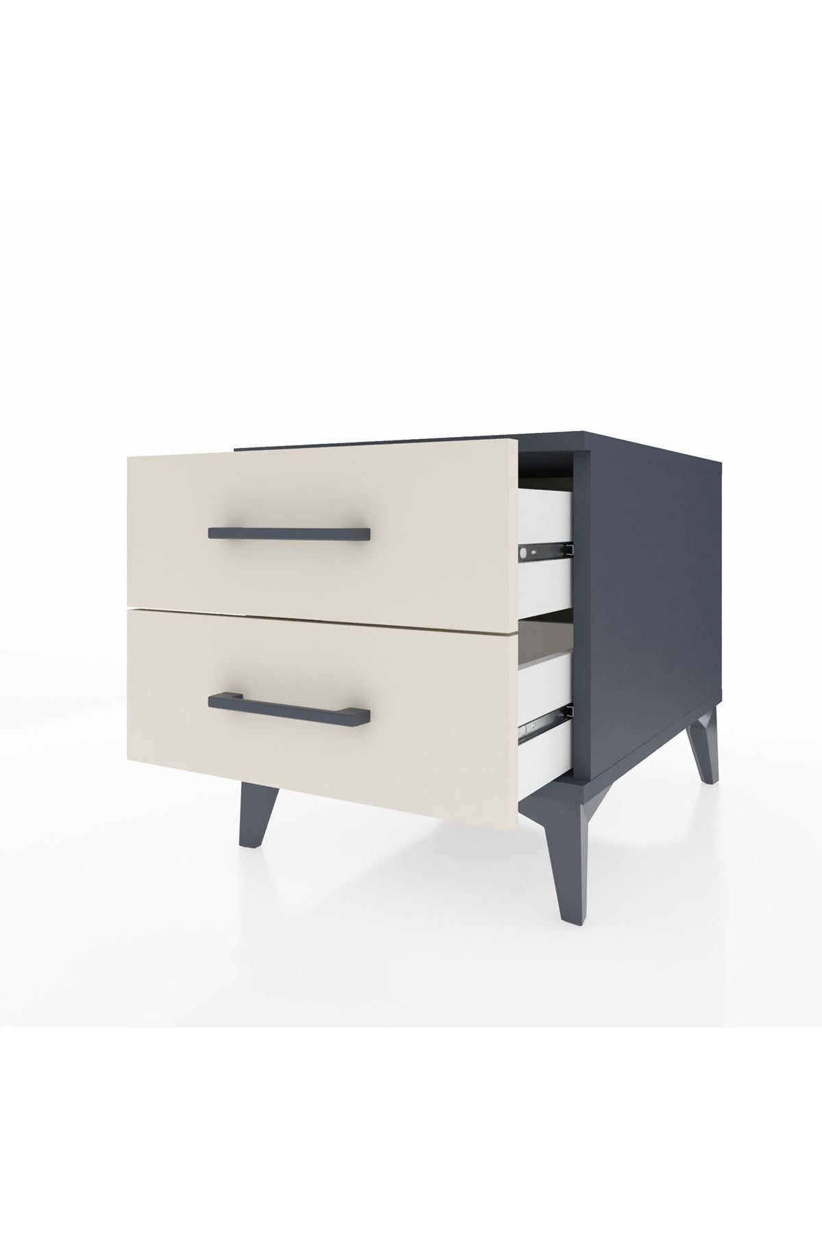Kronos Komodin 2 Çekmeceli 44x59x48 Antrasit-Aytaşı