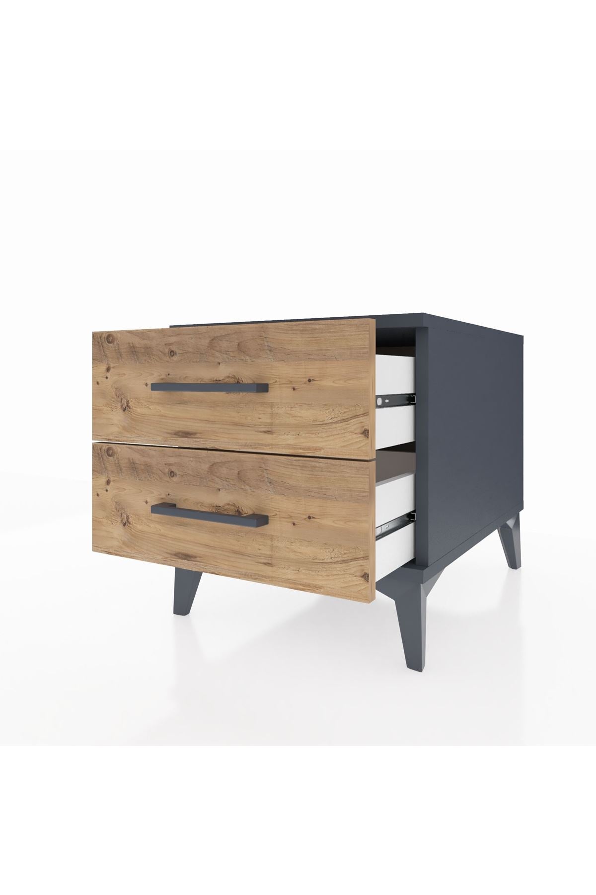 Kronos Komodin 2 Çekmeceli 44x59x48 Antrasit-Çam