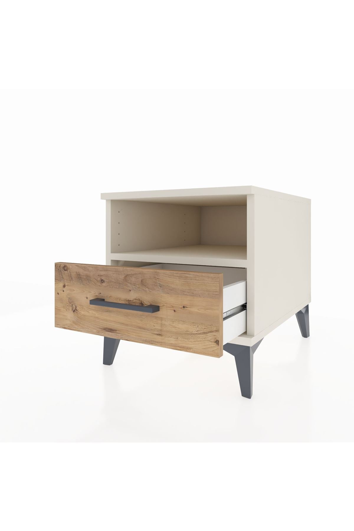 Kronos Komodin Tek Raflı Tek Çekmeceli 44x59x48 Aytaşı-Çam