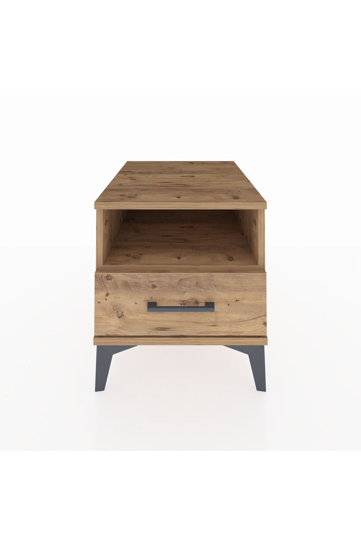Kronos Komodin Tek Raflı Tek Çekmeceli 44x59x48 Çam-Çam
