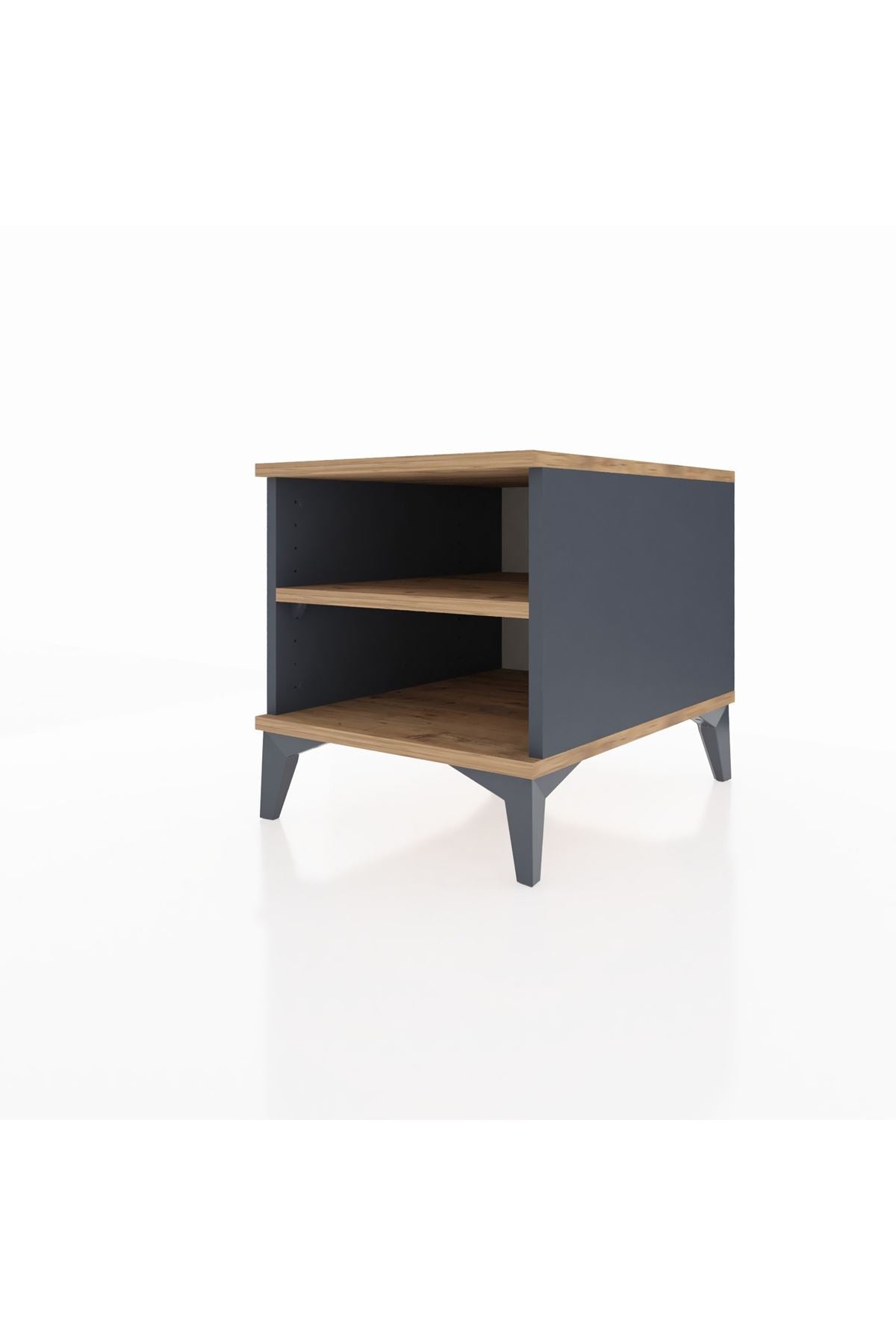 Kronos Komodin Tek Raflı 44x59x48 Antrasit-Çam