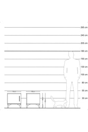 Kronos Komodin Tek Raflı Tek Kapaklı 44x59x48 Çam-Çam