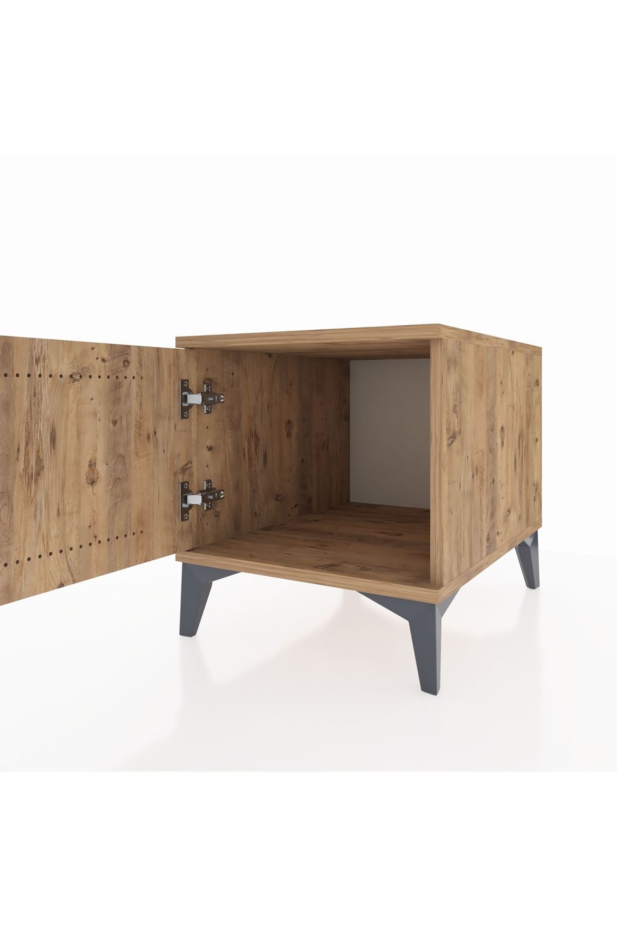 Kronos Komodin Tek Kapaklı 44x59x48 Çam-Çam