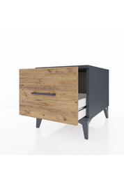 Kronos Komodin Tek Çekmeceli 44x59x48 Antrasit-Çam