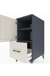 Kronos Komodin 2 Raflı Tek Çekmeceli Tek Kapaklı 44x59x96 Antrasit-Aytaşı