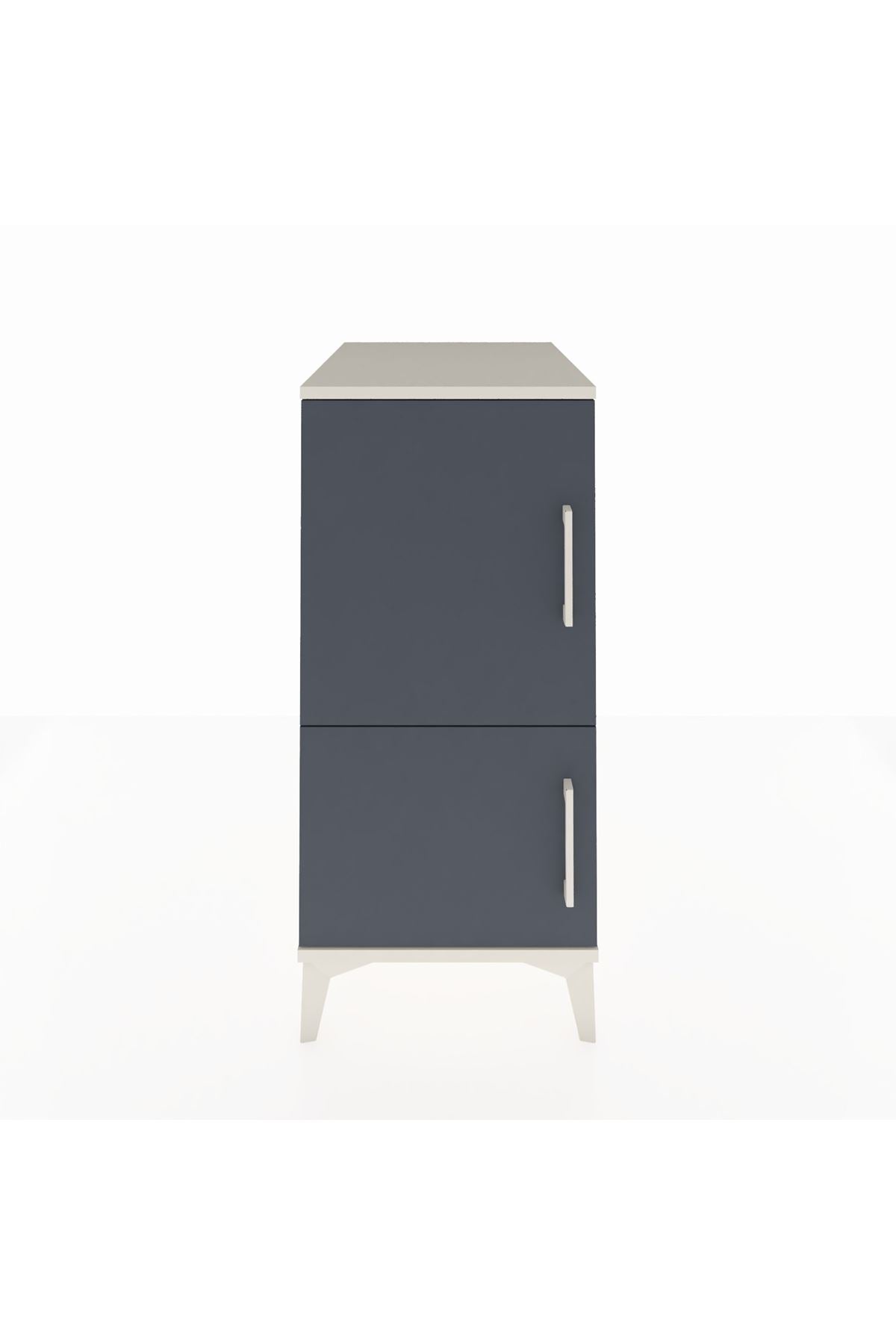 Kronos Komodin 3 Raflı 2 Kapaklı 44x59x96 Aytaşı-Antrasit
