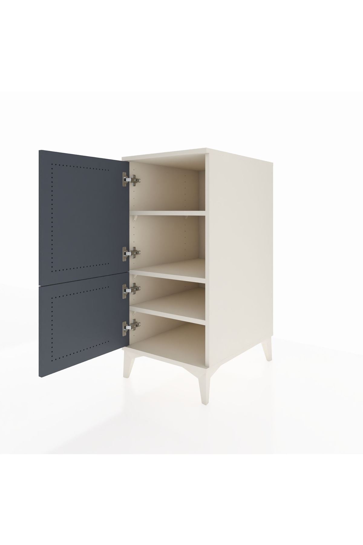 Kronos Komodin 3 Raflı 2 Kapaklı 44x59x96 Aytaşı-Antrasit