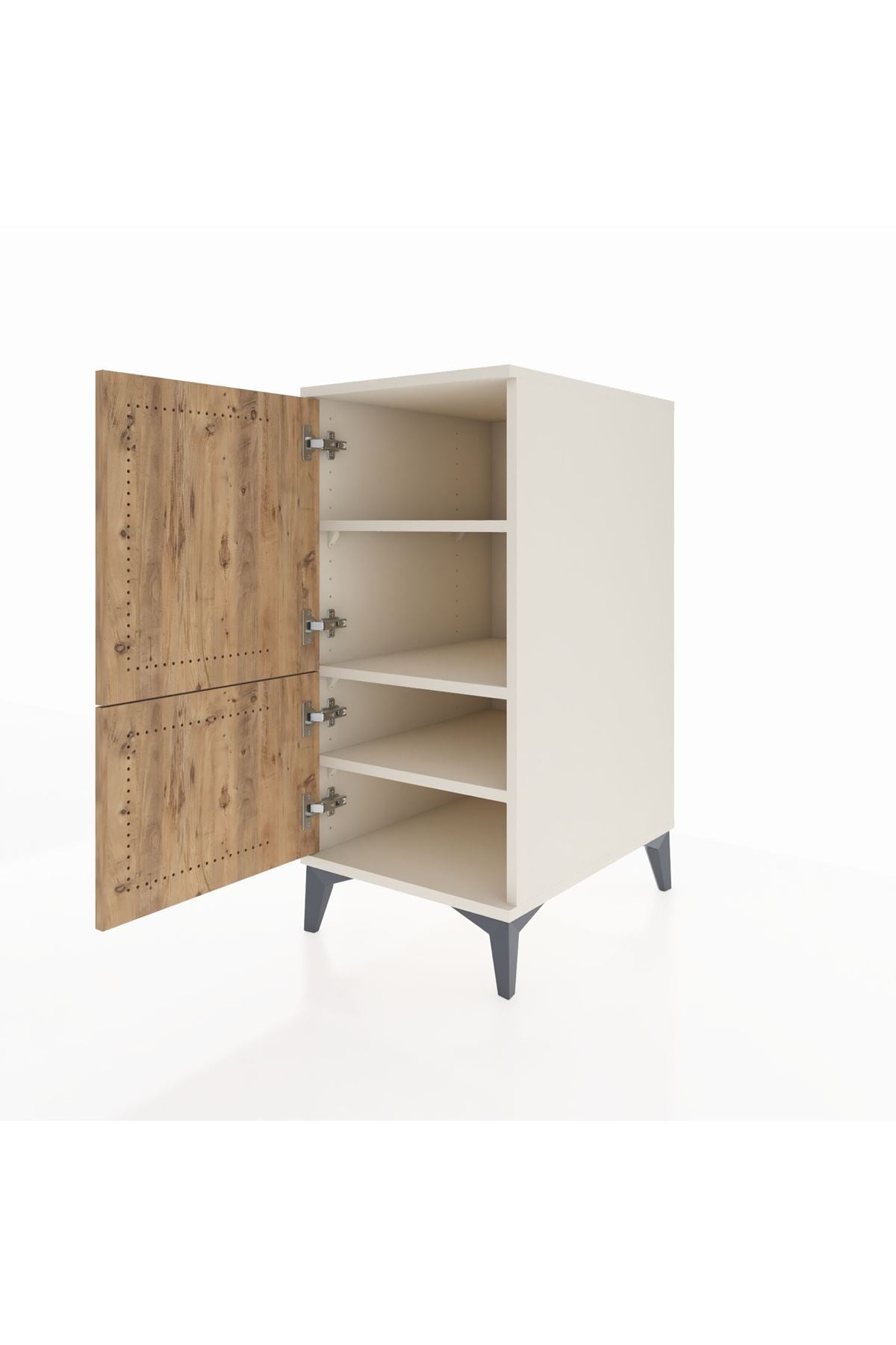 Kronos Komodin 3 Raflı 2 Kapaklı 44x59x96 Aytaşı-Çam