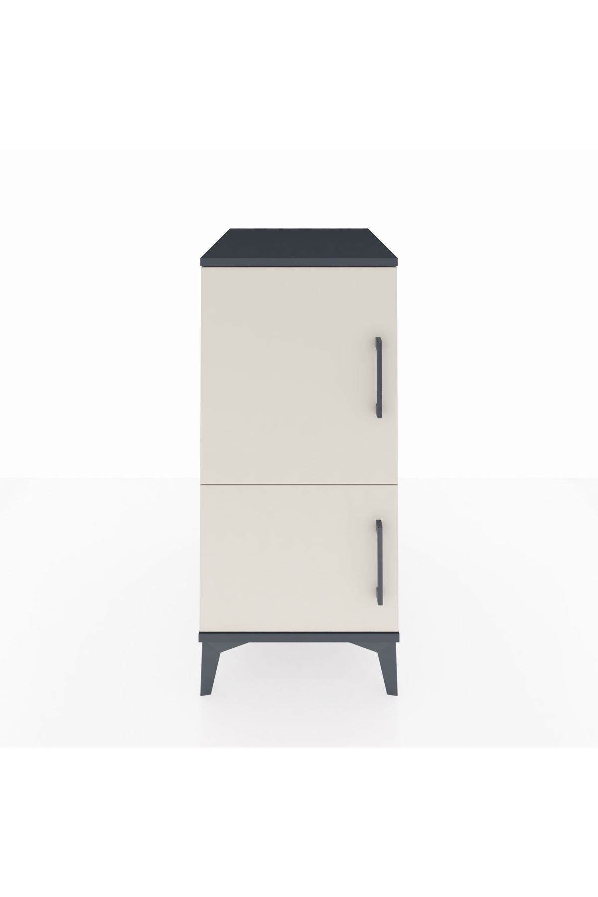 Kronos Komodin 3 Raflı 2 Kapaklı 44x59x96 Antrasit-Aytaşı
