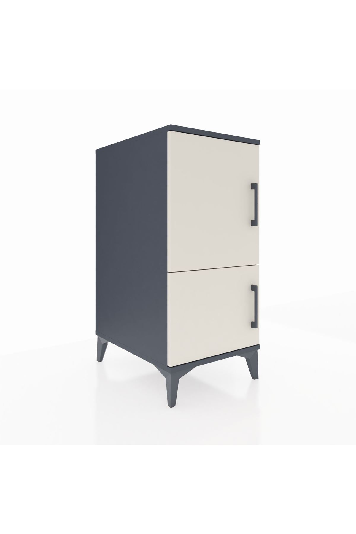 Kronos Komodin 3 Raflı 2 Kapaklı 44x59x96 Antrasit-Aytaşı
