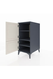 Kronos Komodin 3 Raflı 2 Kapaklı 44x59x96 Antrasit-Aytaşı