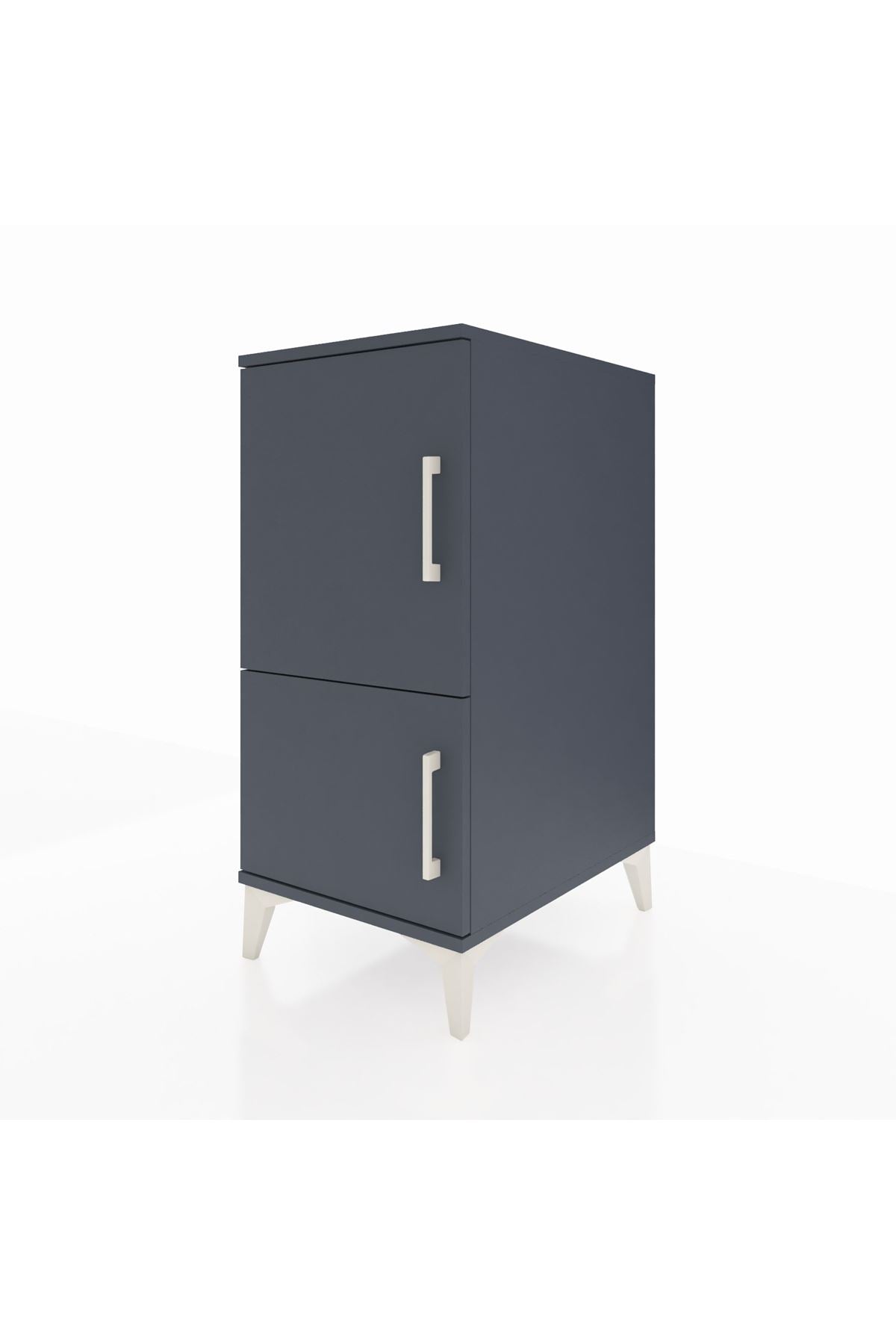 Kronos Komodin 3 Raflı 2 Kapaklı 44x59x96 Antrasit-Antrasit