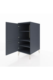 Kronos Komodin 3 Raflı 2 Kapaklı 44x59x96 Antrasit-Antrasit