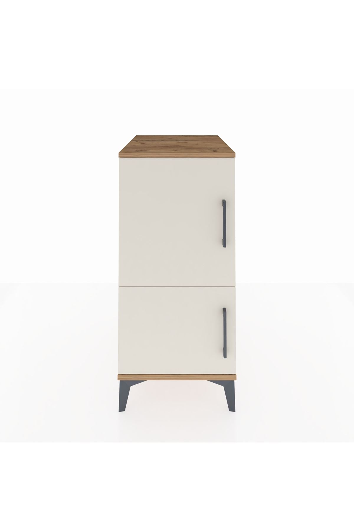 Kronos Komodin 3 Raflı 2 Kapaklı 44x59x96 Çam-Aytaşı