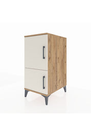Kronos Komodin 3 Raflı 2 Kapaklı 44x59x96 Çam-Aytaşı