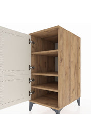 Kronos Komodin 3 Raflı 2 Kapaklı 44x59x96 Çam-Aytaşı