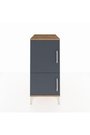 Kronos Komodin 3 Raflı 2 Kapaklı 44x59x96 Çam-Antrasit