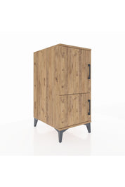 Kronos Komodin 3 Raflı 2 Kapaklı 44x59x96 Çam-Çam
