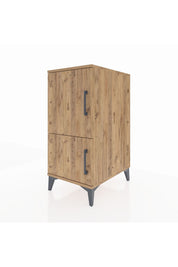 Kronos Komodin 3 Raflı 2 Kapaklı 44x59x96 Çam-Çam