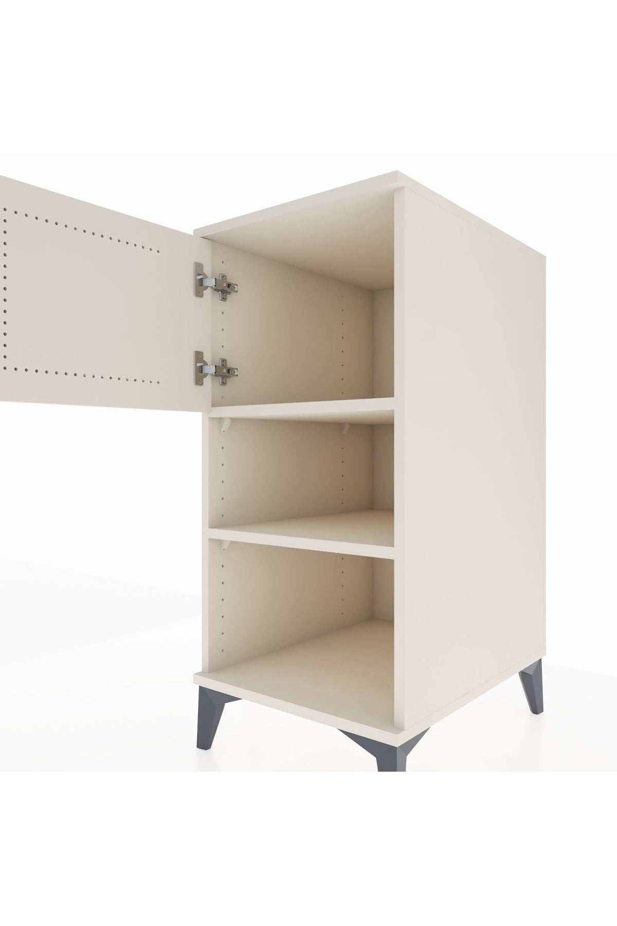 Kronos Komodin 2 Raflı Tek Kapaklı 44x59x96 Aytaşı-Aytaşı