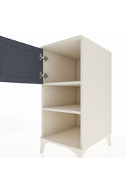 Kronos Komodin 2 Raflı Tek Kapaklı 44x59x96 Aytaşı-Antrasit