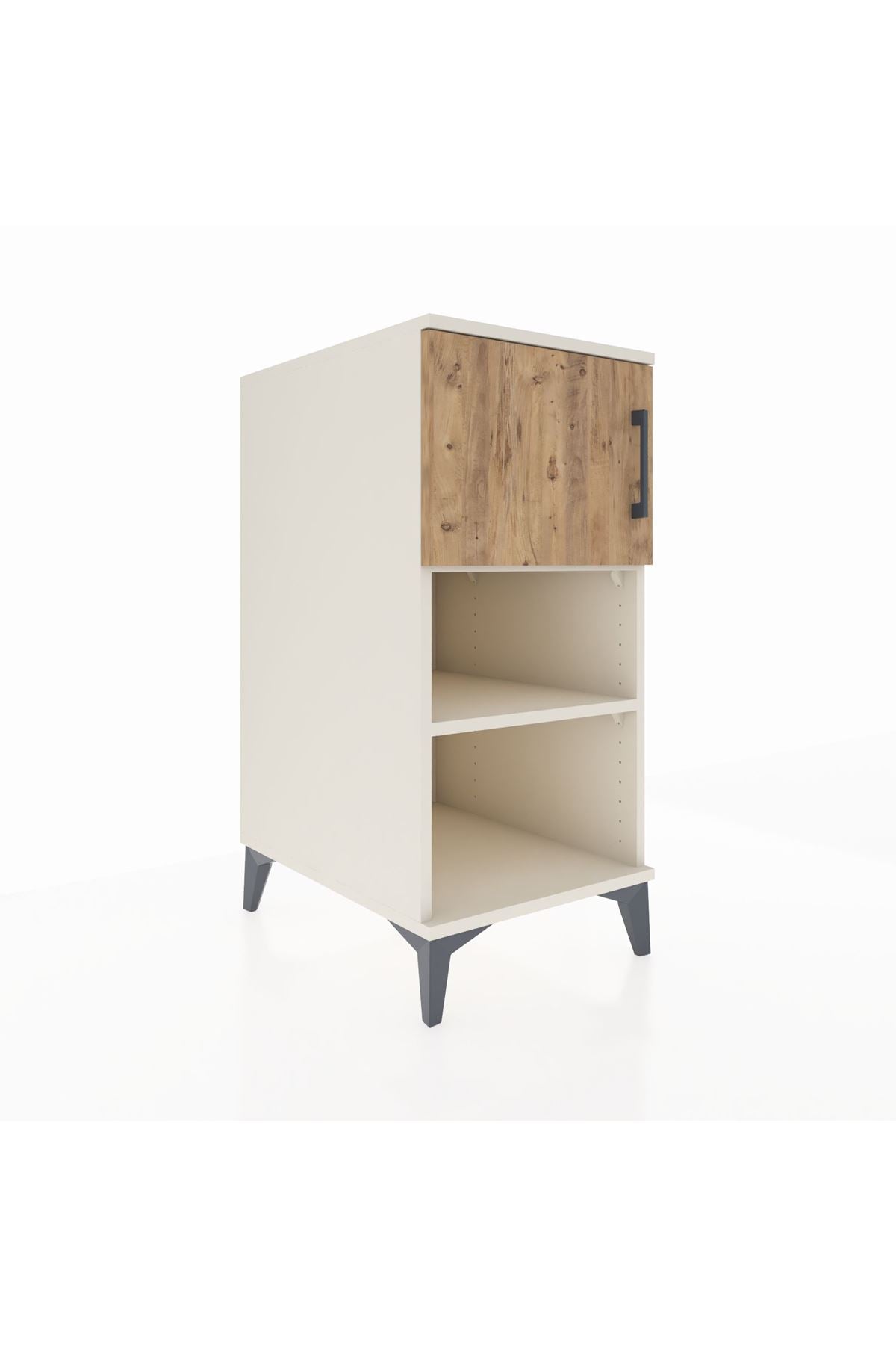 Kronos Komodin 2 Raflı Tek Kapaklı 44x59x96 Aytaşı-Çam