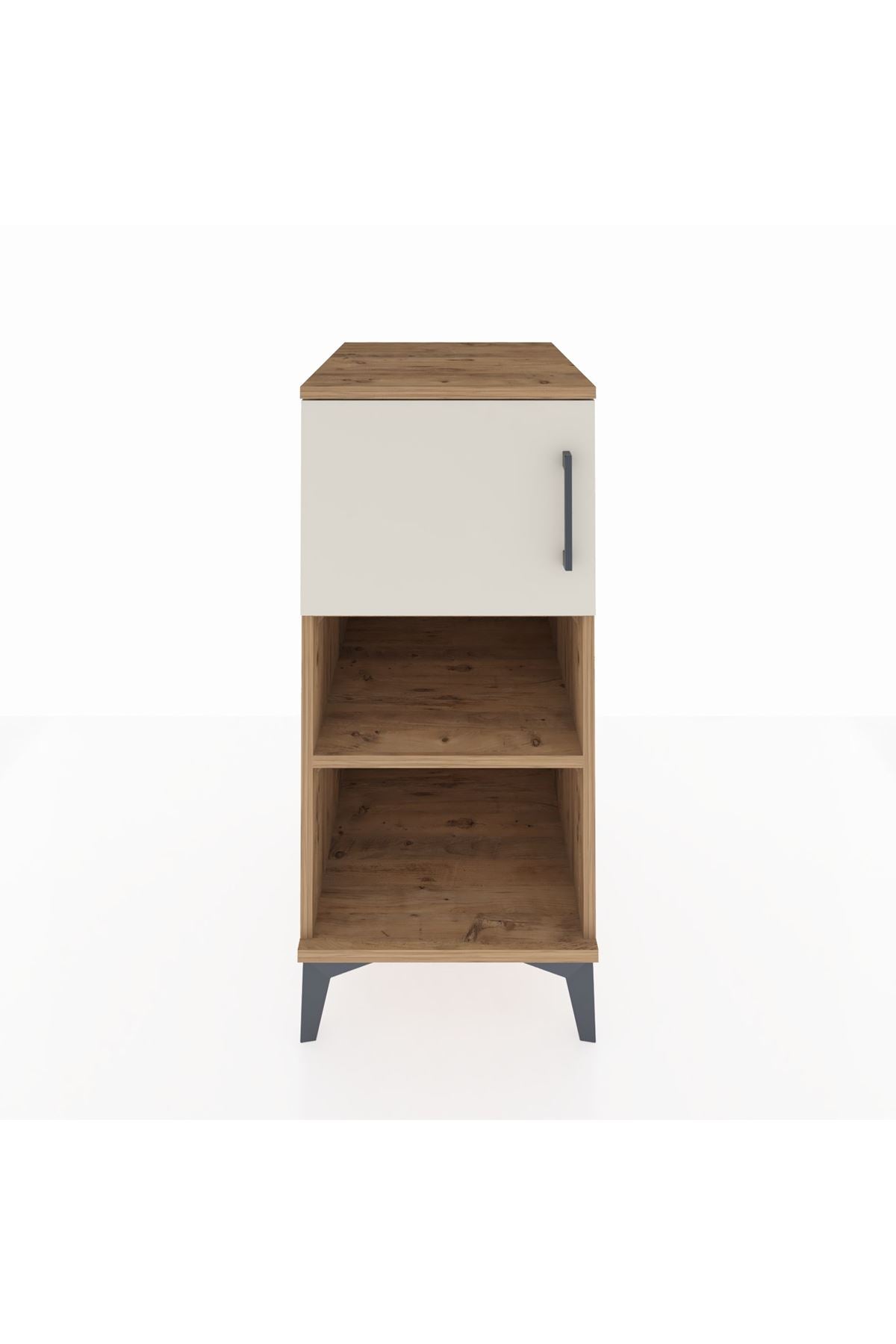 Kronos Komodin 2 Raflı Tek Kapaklı 44x59x96 Çam-Aytaşı