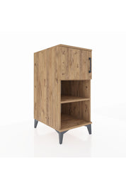 Kronos Komodin 2 Raflı Tek Kapaklı 44x59x96 Çam-Çam