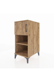 Kronos Komodin 2 Raflı Tek Kapaklı 44x59x96 Çam-Çam